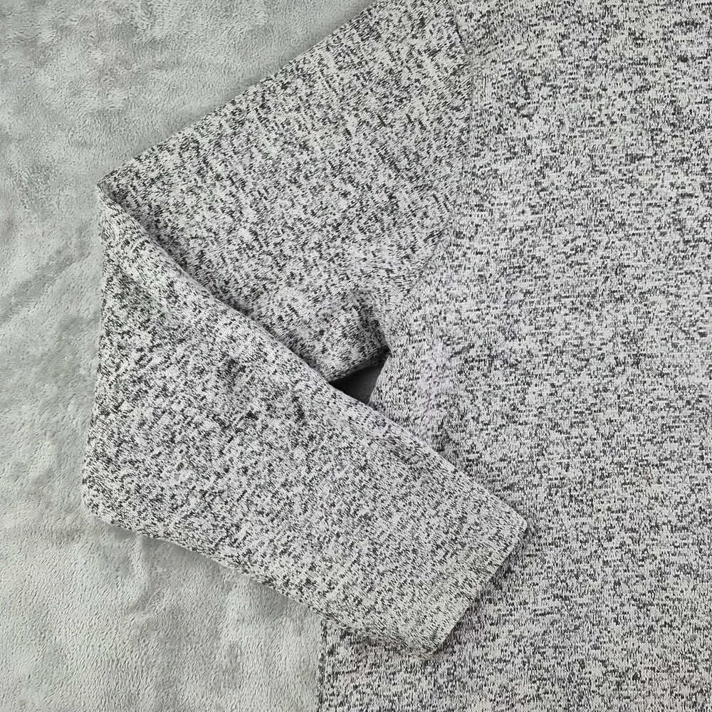 Wrangler Authentic Sweater Men XL Gray Heathered Knit 1/4 Zip Mock Neck Pullover